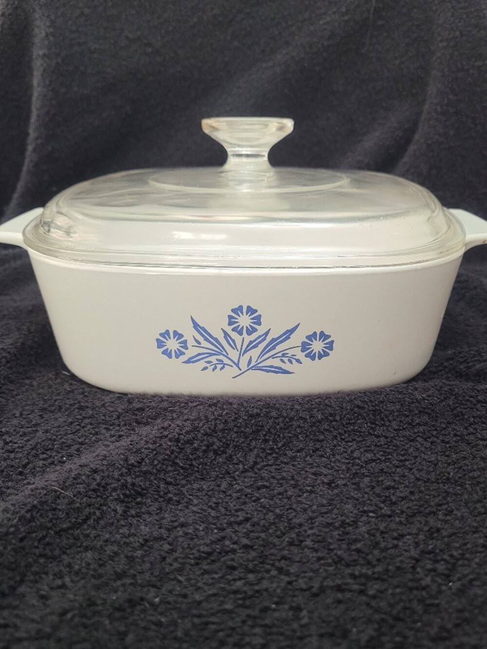 Corning Ware Blue Cornflower Casserole Dish A-2-B With Pyrex Lid 7-B